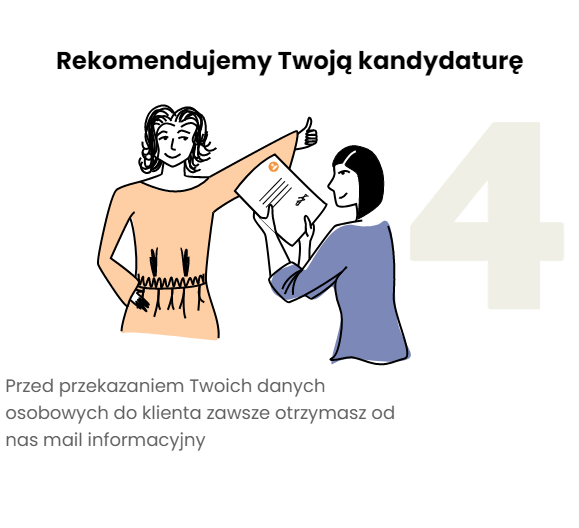 Rekomendujemy twoją kandydaturę. Przed przekazaniem Twoich danych otrzymasz od nas mail informacyjny.